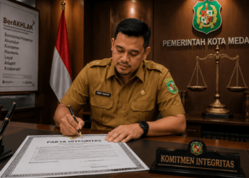 Penegasan komitmen Amanah ASN Medan dalam menjalankan tugas negara dengan penuh kejujuran dan transparansi demi menciptakan birokrasi yang bersih pimpinan.