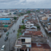 Kondisi terkini salah satu sudut pemukiman yang terdampak Banjir Rob Belawan 2026 akibat fenomena pasang air laut.