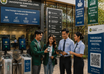 Optimalisasi fungsi Bank Kampus Medan melalui penyediaan sistem pembayaran pendaftaran e-registrasi maba elektronik guna meningkatkan efisiensi tata kelola penyediaan sarana unit layanan transaksi keuangan mahasiswa higienis di kawasan lingkungan perguruan tinggi pimpinan.