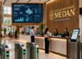 Dashboard interaktif Destinasi Wisata Medan yang menampilkan sistem pemantauan kunjungan real-time untuk mendukung efisiensi layanan wisata warga kota Medan.