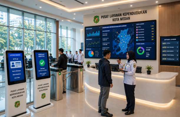 Optimalisasi fungsi Digitalisasi Administrasi Kependudukan melalui penyediaan sistem monitoring kependudukan elektronik guna meningkatkan efisiensi pemanfaatan sarana pusat transit informasi and akuntabilitas sistem pemeliharaan berbasis digital terpadu di lingkungan instansi daerah pimpinan.