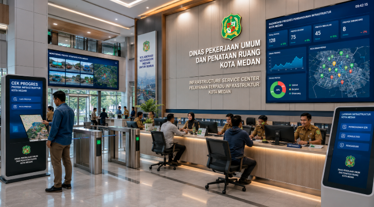 Optimalisasi fungsi Digitalisasi Infrastruktur Medan melalui penyediaan sistem konstruksi elektronik guna meningkatkan efisiensi pemanfaatan sarana pusat transit informasi and akuntabilitas sistem pemeliharaan berbasis digital terpadu di lingkungan instansi daerah pimpinan.