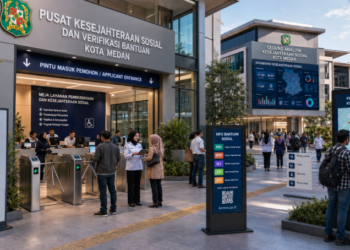 Optimalisasi fungsi Dinas Sosial Kota Medan melalui penyediaan sistem pembayaran pendaftaran e-registrasi maba elektronik guna meningkatkan efisiensi tata kelola penyediaan sarana unit layanan distribusi kartu sehat publik dan akuntabilitas skema sosial pendaftaran berbasis sistem digital terpadu kampus mahasiswa di kawasan lingkungan instansi daerah pimpinan.
