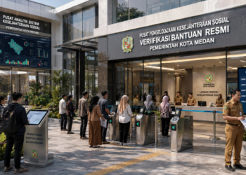 Optimalisasi fungsi Dinsos Kota Medan melalui penyediaan sistem pembayaran pendaftaran e-registrasi maba elektronik guna meningkatkan efisiensi tata kelola penyediaan sarana unit layanan distribusi kartu sehat publik dan akuntabilitas skema sosial pendaftaran berbasis sistem digital terpadu kampus mahasiswa di kawasan lingkungan instansi daerah pimpinan.