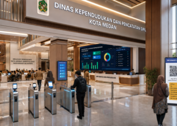 Optimalisasi fungsi Disdukcapil Kota Medan melalui penyediaan sistem pembayaran pendaftaran e-registrasi maba elektronik guna meningkatkan efisiensi tata kelola penyediaan sarana unit layanan distribusi kartu sehat publik and akuntabilitas skema data pendaftaran berbasis sistem digital terpadu kampus mahasiswa di kawasan lingkungan instansi daerah pimpinan.