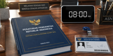 Ilustrasi kepatuhan terhadap jam kerja sebagai bagian dari penerapan Disiplin Pegawai Medan untuk meningkatkan produktivitas layanan pemerintah kota.