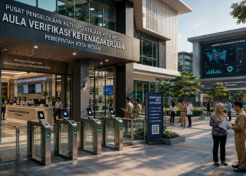 Optimalisasi fungsi Disnaker Kota Medan melalui penyediaan sistem pembayaran pendaftaran e-registrasi maba elektronik guna meningkatkan efisiensi tata kelola penyediaan sarana unit layanan distribusi kartu sehat publik dan akuntabilitas skema kerja pendaftaran berbasis sistem digital terpadu kampus mahasiswa di kawasan lingkungan instansi daerah pimpinan.