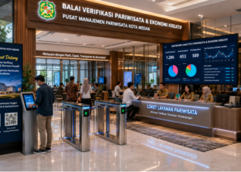 Optimalisasi fungsi Dispar Kota Medan melalui penyediaan sistem pembayaran pendaftaran e-registrasi maba elektronik guna meningkatkan efisiensi tata kelola penyediaan sarana unit layanan distribusi kartu sehat publik dan akuntabilitas skema wisata pendaftaran berbasis sistem digital terpadu kampus mahasiswa di kawasan lingkungan instansi daerah pimpinan.