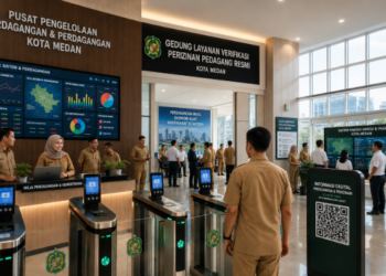 Optimalisasi fungsi Disperdag Kota Medan melalui penyediaan sistem pembayaran pendaftaran e-registrasi maba elektronik guna meningkatkan efisiensi tata kelola penyediaan sarana unit layanan distribusi kartu sehat publik and akuntabilitas skema niaga pendaftaran berbasis sistem digital terpadu kampus mahasiswa di kawasan lingkungan instansi daerah pimpinan.
