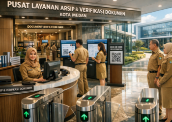 Optimalisasi fungsi Dispersip Kota Medan melalui penyediaan sistem pembayaran pendaftaran e-registrasi maba elektronik guna meningkatkan efisiensi tata kelola penyediaan sarana unit layanan distribusi kartu sehat publik and akuntabilitas skema arsip pendaftaran berbasis sistem digital terpadu kampus mahasiswa di kawasan lingkungan instansi daerah pimpinan.