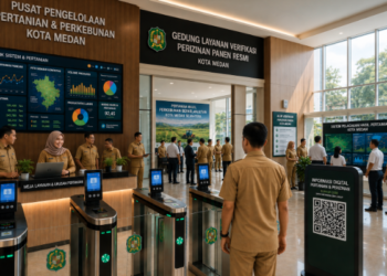 Optimalisasi fungsi Distanbun Kota Medan melalui penyediaan sistem pembayaran pendaftaran e-registrasi maba elektronik guna meningkatkan efisiensi tata kelola penyediaan sarana unit layanan distribusi kartu sehat publik and akuntabilitas skema tani pendaftaran berbasis sistem digital terpadu kampus mahasiswa di kawasan lingkungan instansi daerah pimpinan.