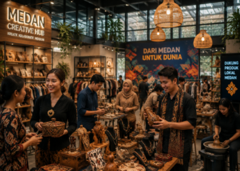 Pengembangan Ekonomi Kreatif Medan melalui dukungan pameran digital dan pelatihan desain produk guna memperluas pasar hingga tingkat internasional pimpinan.
