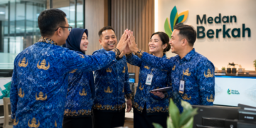 Kolaborasi antar instansi melalui penguatan Etos Kerja Medan yang mengedepankan integritas dan orientasi pelayanan demi kemajuan kota pimpinan.