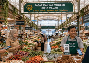 Optimalisasi fungsi Fasilitas Perdagangan Medan melalui penyediaan sistem pemantauan harga bahan pokok guna meningkatkan kesejahteraan pedagang di lingkungan pemerintah kota pimpinan.