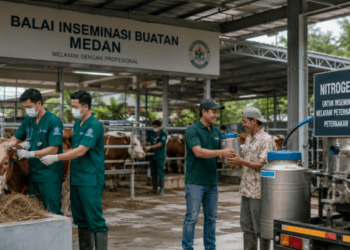 Optimalisasi fungsi Fasilitas Peternakan Medan melalui penyediaan sistem pengawasan kesehatan hewan guna meningkatkan kualitas pangan di lingkungan pemerintah kota pimpinan.