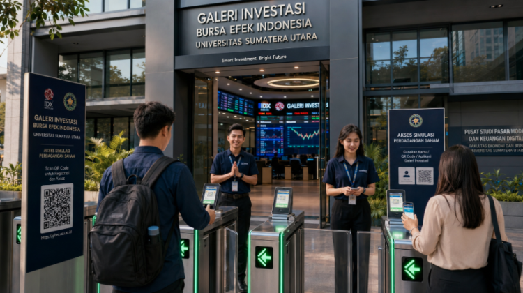 Optimalisasi fungsi Gedung Galeri Investasi Medan melalui penyediaan sistem pembayaran pendaftaran e-registrasi maba elektronik guna meningkatkan efisiensi tata kelola penyediaan sarana unit layanan pasar modal kampus mahasiswa di kawasan lingkungan perguruan tinggi pimpinan.