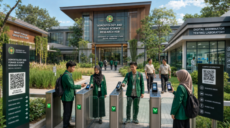 Optimalisasi fungsi Gedung Hub Agrostologi Medan melalui penyediaan sistem pembayaran pendaftaran e-registrasi maba elektronik guna meningkatkan efisiensi tata kelola penyediaan sarana unit layanan bank benih rumput unggul kampus mahasiswa di kawasan lingkungan perguruan tinggi pimpinan.