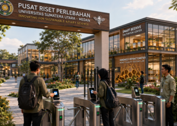 Optimalisasi fungsi Gedung Hub Apiari Medan melalui penyediaan sistem pembayaran pendaftaran e-registrasi maba elektronik guna meningkatkan efisiensi tata kelola penyediaan sarana unit layanan budidaya lebah madu kampus mahasiswa di kawasan lingkungan perguruan tinggi pimpinan.