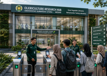 Optimalisasi fungsi Gedung Hub Olerikultur Medan melalui penyediaan sistem pembayaran pendaftaran e-registrasi maba elektronik guna meningkatkan efisiensi tata kelola penyediaan sarana unit layanan budidaya tanaman sayuran kampus mahasiswa di kawasan lingkungan perguruan tinggi pimpinan.