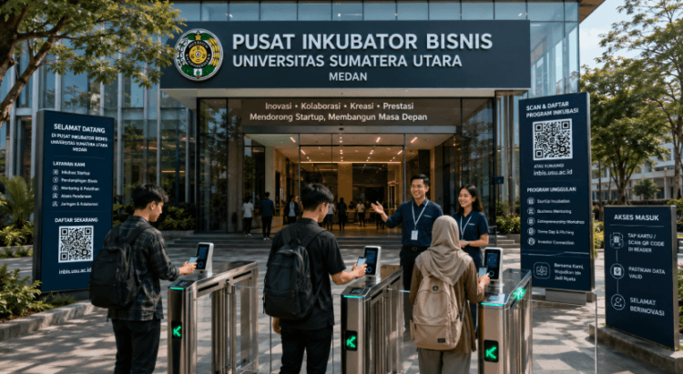 Optimalisasi fungsi Gedung Inkubator Bisnis Medan melalui penyediaan sistem pembayaran pendaftaran e-registrasi maba elektronik guna meningkatkan efisiensi tata kelola penyediaan sarana unit layanan kewirausahaan kampus mahasiswa di kawasan lingkungan perguruan tinggi pimpinan.
