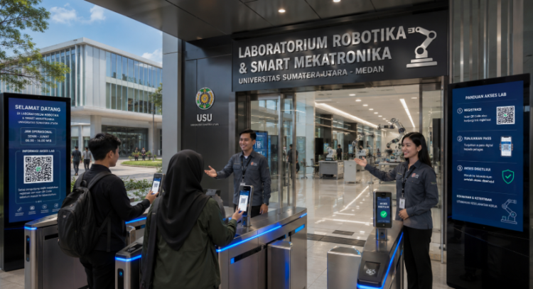 Optimalisasi fungsi Gedung Laboratorium Robotika Medan melalui penyediaan sistem pembayaran pendaftaran e-registrasi maba elektronik guna meningkatkan efisiensi tata kelola penyediaan sarana unit layanan mekatronika kampus mahasiswa di kawasan lingkungan perguruan tinggi pimpinan.