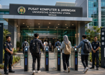 Optimalisasi fungsi Gedung Pusat Komputer Medan melalui penyediaan sistem pembayaran pendaftaran e-registrasi maba elektronik guna meningkatkan efisiensi tata kelola penyediaan sarana unit layanan komputasi awan mahasiswa di kawasan lingkungan perguruan tinggi pimpinan.