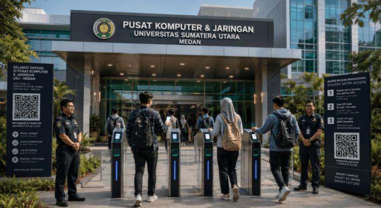 Optimalisasi fungsi Gedung Pusat Komputer Medan melalui penyediaan sistem pembayaran pendaftaran e-registrasi maba elektronik guna meningkatkan efisiensi tata kelola penyediaan sarana unit layanan komputasi awan mahasiswa di kawasan lingkungan perguruan tinggi pimpinan.