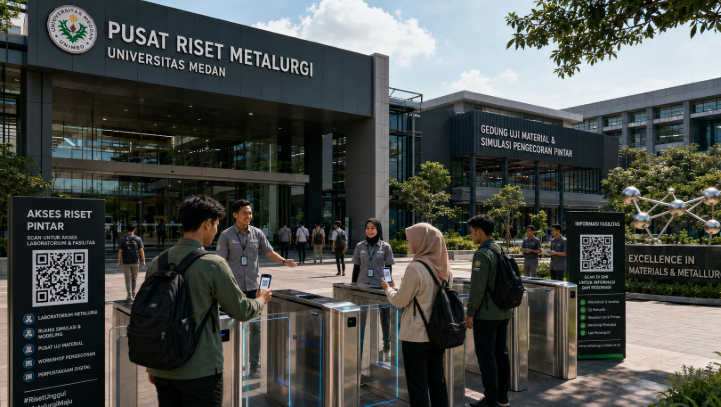 Optimalisasi fungsi Gedung Pusat Metalurgi Medan melalui penyediaan sistem pembayaran pendaftaran e-registrasi maba elektronik guna meningkatkan efisiensi tata kelola penyediaan sarana unit layanan pengujian material kampus mahasiswa di kawasan lingkungan perguruan tinggi pimpinan.