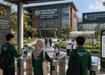 Optimalisasi fungsi Gedung Pusat Olerikultur Medan melalui penyediaan sistem pembayaran pendaftaran e-registrasi maba elektronik guna meningkatkan efisiensi tata kelola penyediaan sarana unit layanan budidaya tanaman sayuran kampus mahasiswa di kawasan lingkungan perguruan tinggi pimpinan.