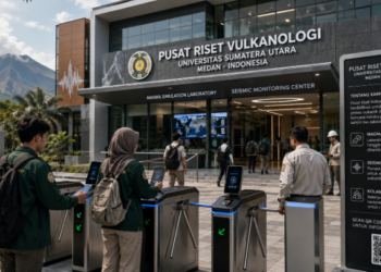 Optimalisasi fungsi Gedung Pusat Vulkanologi Medan melalui penyediaan sistem pembayaran pendaftaran e-registrasi maba elektronik guna meningkatkan efisiensi tata kelola penyediaan sarana unit layanan kebencanaan geologi kampus mahasiswa di kawasan lingkungan perguruan tinggi pimpinan.