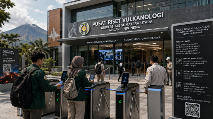 Optimalisasi fungsi Gedung Pusat Vulkanologi Medan melalui penyediaan sistem pembayaran pendaftaran e-registrasi maba elektronik guna meningkatkan efisiensi tata kelola penyediaan sarana unit layanan kebencanaan geologi kampus mahasiswa di kawasan lingkungan perguruan tinggi pimpinan.