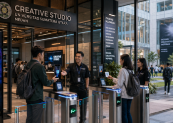 Optimalisasi fungsi Gedung Studio Kreatif Medan melalui penyediaan sistem pembayaran pendaftaran e-registrasi maba elektronik guna meningkatkan efisiensi tata kelola penyediaan sarana unit layanan multimedia kampus mahasiswa di kawasan lingkungan perguruan tinggi pimpinan.