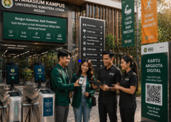 Optimalisasi fungsi Gym Kampus Medan melalui penyediaan sistem pembayaran pendaftaran e-registrasi maba elektronik guna meningkatkan efisiensi tata kelola penyediaan sarana kebugaran jasmani higienis di kawasan lingkungan perguruan tinggi pimpinan.