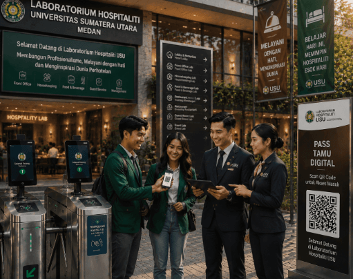 Optimalisasi fungsi Hotel Kampus Medan melalui penyediaan sistem pembayaran pendaftaran e-registrasi maba elektronik guna meningkatkan efisiensi tata kelola penyediaan sarana laboratorium perhotelan higienis di kawasan lingkungan perguruan tinggi pimpinan.