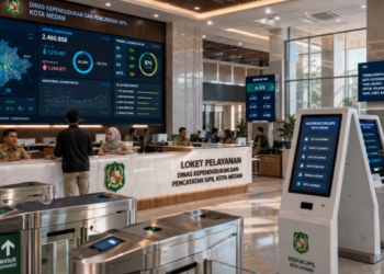 Optimalisasi fungsi Integrasi Kependudukan Medan melalui penyediaan sistem administrasi elektronik guna meningkatkan efisiensi pemanfaatan sarana pusat transit informasi and akuntabilitas sistem pemeliharaan berbasis digital terpadu di lingkungan instansi daerah pimpinan.