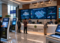 Dashboard interaktif Izin Konstruksi Medan yang menampilkan sistem pemantauan data bangunan real-time untuk mendukung efisiensi infrastruktur kota Medan