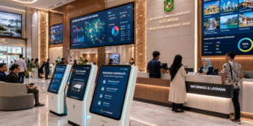 Dashboard interaktif Izin Pariwisata Medan yang menampilkan sistem pemantauan data destinasi real-time untuk mendukung efisiensi wisata kota Medan.