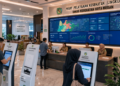 Dashboard interaktif Izin Sanitasi Lingkungan Medan yang menampilkan sistem pemantauan data kesehatan real-time untuk mendukung efisiensi sanitasi kota Medan