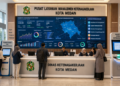 Dashboard interaktif Izin Tenaga Kerja Medan yang menampilkan sistem pemantauan data ketenagakerjaan real-time untuk mendukung efisiensi SDM kota Medan
