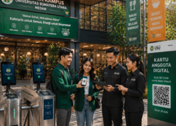 Optimalisasi fungsi Kantin Kampus Medan melalui penyediaan sistem pembayaran pendaftaran e-registrasi maba elektronik guna meningkatkan efisiensi tata kelola penyediaan sarana unit usaha retail mahasiswa higienis di kawasan lingkungan perguruan tinggi pimpinan.