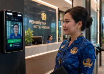 Penerapan sistem teknologi dalam memantau Kedisiplinan Kerja Medan guna memastikan ketepatan waktu pelayanan publik di seluruh instansi pemerintah pimpinan.