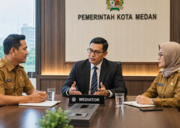 Proses penyelesaian Konflik ASN Medan melalui jalur mediasi yang profesional untuk mengembalikan suasana kerja yang kondusif dan produktif pimpinan.