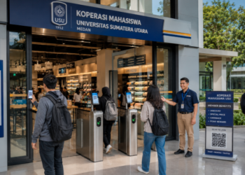 Optimalisasi fungsi Koperasi Kampus Medan melalui penyediaan sistem pembayaran pendaftaran e-registrasi maba elektronik guna meningkatkan efisiensi tata kelola penyediaan sarana unit layanan retail ekonomi mahasiswa higienis di kawasan lingkungan perguruan tinggi pimpinan.