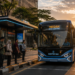 Pengoperasian armada bus listrik dalam sistem Layanan Angkutan Medan guna mengurangi polusi udara dan kemacetan di pusat Kota Medan pimpinan.