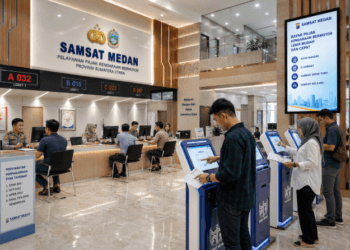 Optimalisasi fungsi Layanan Pajak Kendaraan Medan melalui penyediaan fasilitas pembayaran non-tunai guna meningkatkan ketertiban administrasi di lingkungan pemerintah kota pimpinan.