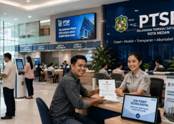 Optimalisasi fungsi Layanan Perizinan Medan melalui penyediaan sistem pendaftaran usaha berbasis risiko guna meningkatkan kemudahan berinvestasi di lingkungan pemerintah kota pimpinan.