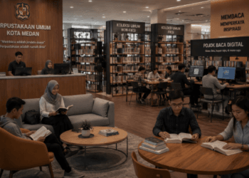 Optimalisasi fungsi Layanan Perpustakaan Medan melalui penyediaan ribuan judul e-book guna meningkatkan minat baca di lingkungan pemerintah kota pimpinan.