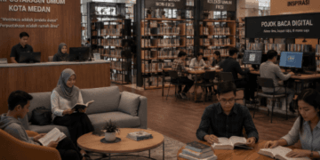 Optimalisasi fungsi Layanan Perpustakaan Medan melalui penyediaan ribuan judul e-book guna meningkatkan minat baca di lingkungan pemerintah kota pimpinan.