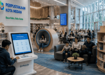 Optimalisasi fungsi Layanan Perpustakaan Medan melalui penyediaan ribuan koleksi buku digital guna meningkatkan minat baca warga di lingkungan pemerintah kota pimpinan.