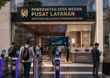 Optimalisasi fungsi Lulusan CPNS Pemko Medan melalui penyediaan sistem pembayaran pendaftaran e-registrasi maba elektronik guna meningkatkan efisiensi tata kelola penyediaan sarana unit layanan distribusi kartu sertifikat kelulusan aparatur dan akuntabilitas pengukuhan calon pegawai berbasis sistem digital terpadu kampus mahasiswa di kawasan lingkungan instansi daerah pimpinan.